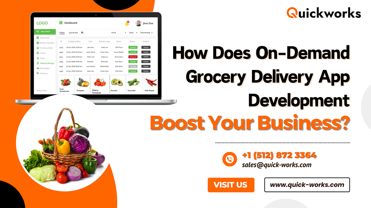 How Does On-Demand Grocery Delivery App Development Boost Your Business? | by Quickworks | Feb, 2024 | Medium
